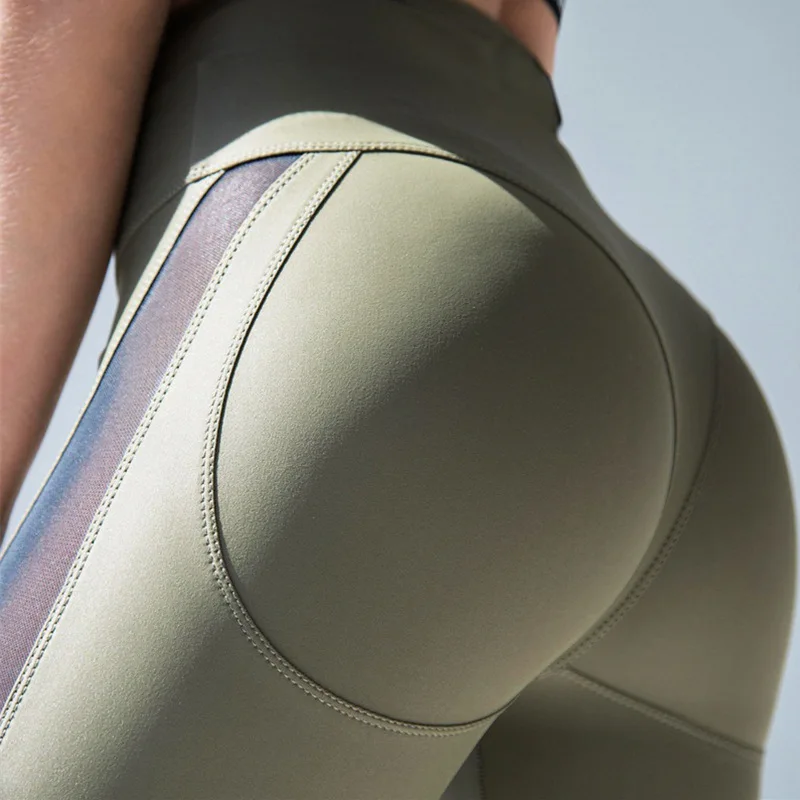 Kaminsky новые модные сексуальные осенние утепленные женские Лосины спортивная одежда сексуальные брюки в сеточку брюки с высокой талией леггинсы для фитнеса из разных материалов - Цвет: Green FT101