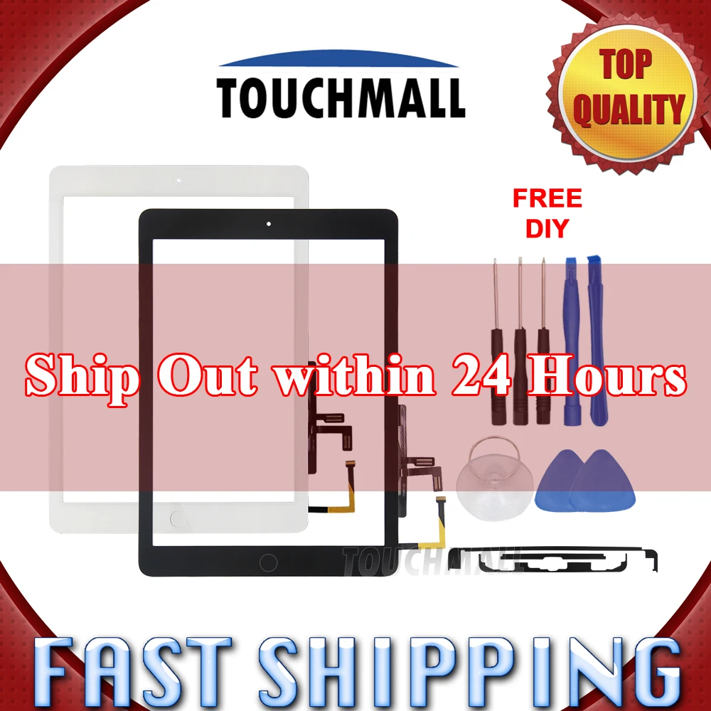 

New Touch Screen Digitizer+Home Button Replacement For iPad Air 1 For iPad 5 A1474 A1475 A1476 White Black+ Tools