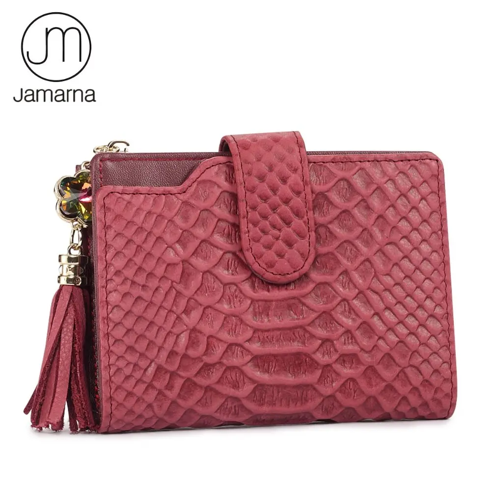 Jamarna Brand Women Wallets Genuine Leather Short Tassels Ladies Purse Credit Card Holder Wallet Female Small | Багаж и сумки