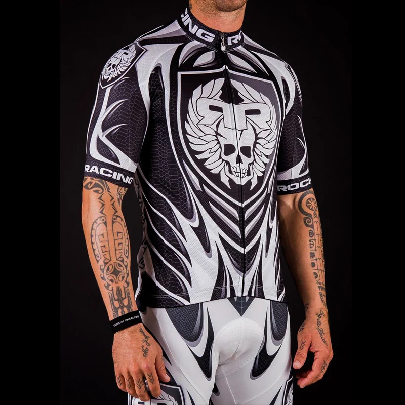 Pro Cycling Jersey Set Skull Summer MTB Bicycle Clothing Maillot Ropa Ciclismo 100% Polyester Racing Bike Clothes Cycling Set