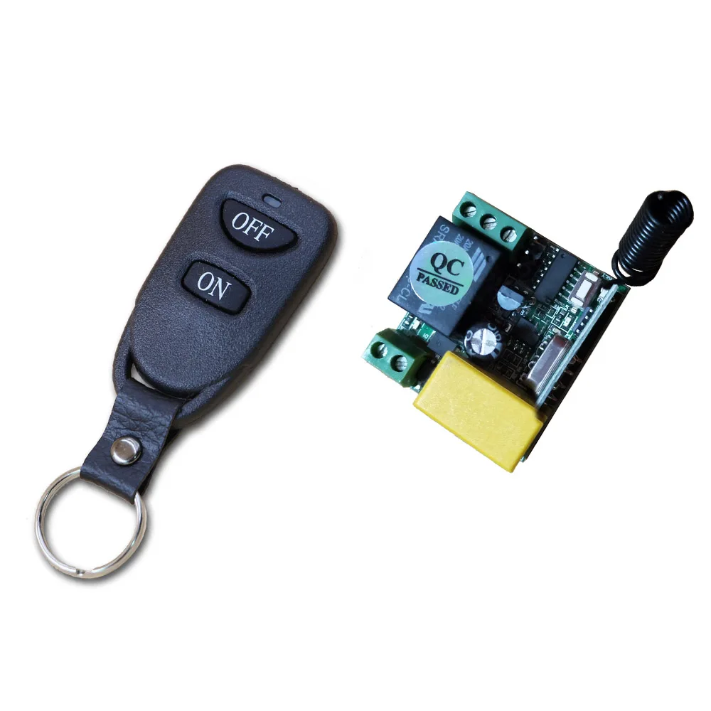 

Mini Size AC 220V 1CH 1 CH 10A RF Wireless Remote Control Switch System Receiver Transmitter Latched (A=ON,B=OFF) 315 / 433Mhz