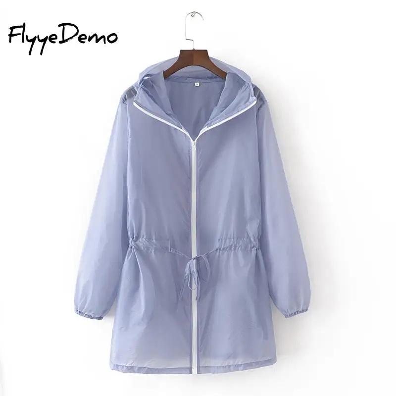 Summer Thin White Hooded Sunproof Cardigan Beach Blouse Sunscreen See Through Basic Jacket Coat Women Girl Bigger Oversize