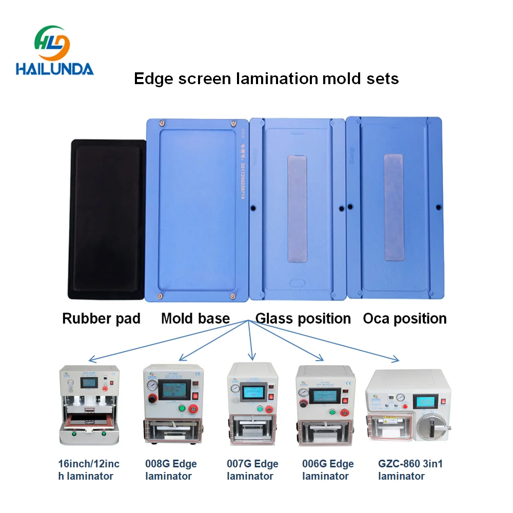 

Curved screen Mold Set Edge LCD Glass Alignment OCA Laminating Mould For Samsung Note8 S10 S8 S8+ S9 S9+ Repair Mobile Phone Fix