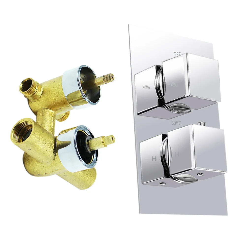Buy Brass Concealed 2 Way Thermostatic Trim With