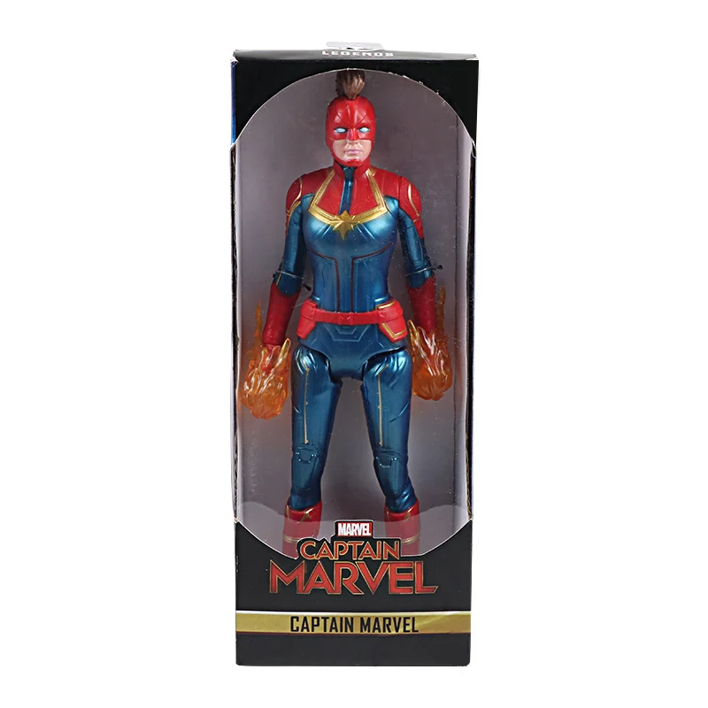 Marvel with box 30 см Marvel Мстители 4 конечная игра игрушка танос Халк человек паук Железный человек Тор Росомаха Черная пантера Веном фигурка ребенка - Цвет: Marvel with box