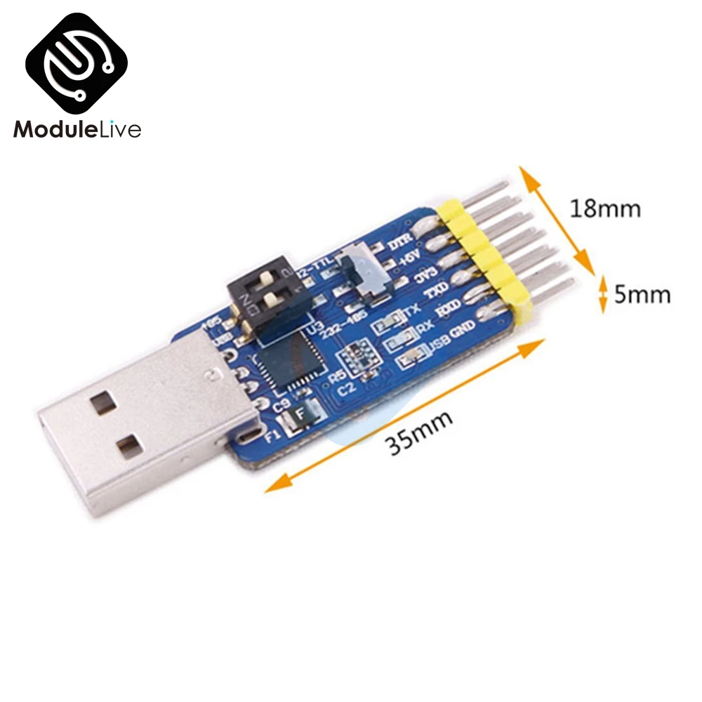 Последовательный чип USB CP2102 в TTL RS232 RS485 взаимное преобразование 6 1 модуль