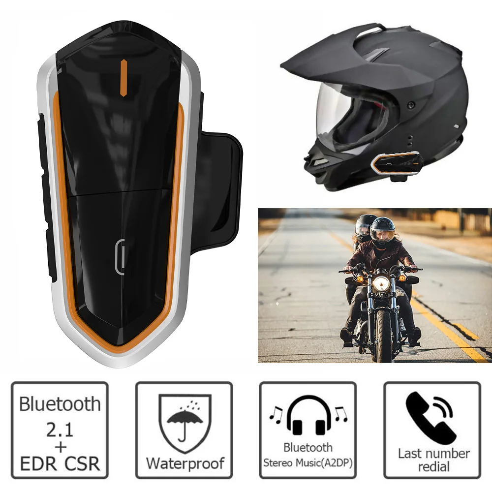

Bluetooth Motorcycle Helmet Headphone Internal Intercom Headset 800-1000m Intercom with Mic Noise Cancellation