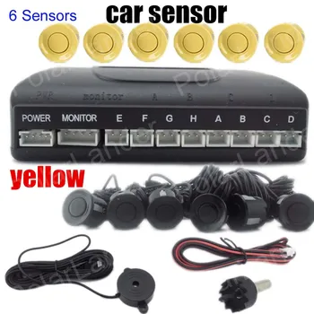 

Parking Sensor Special for all Cars Reverse Backup Radar Sensors with 6 Sensors 9 colors for choice buzzer sound
