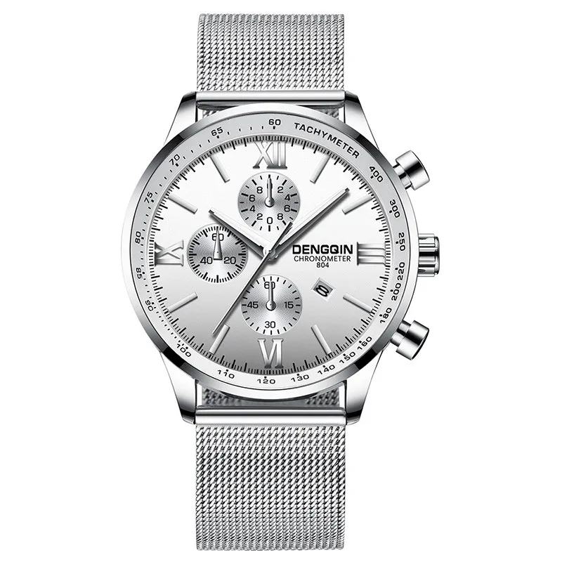 Новые деловые мужские часы из нержавеющей стали, аналоговые наручные часы с датой, подарок для дропшиппинга, мужские часы, Relogio Masculino - Цвет: C