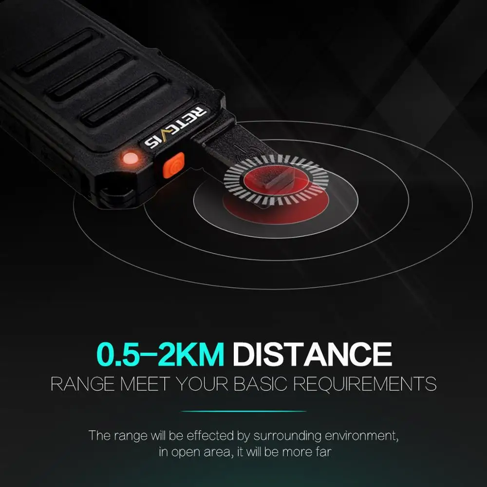 Мини рация Retevis RT619 PMR радиостанция PMR446 ультратонкая фюзеляж 1 2 км Удобная