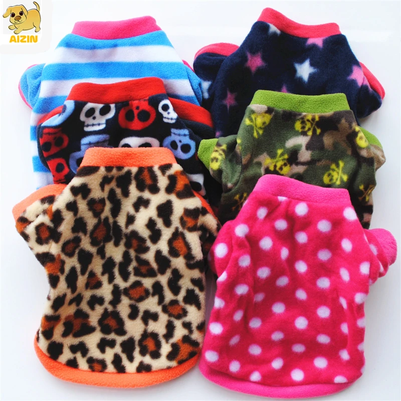 

Soft Warm Dog Fleece Coats Soft Cotton Wear Autumn Winter Clothes Pets Coat Lovely Small Puppy Chihuahua Supplier Free Shipping