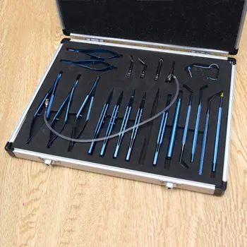 

21pcs/Set Titanium Cataract Set Eye Ophthalmic Microscopic Surgical Instruments