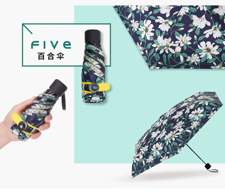 Складной зонт PALONY, креативный, милый, компактный, складной, легкий, для путешествий, Зонт от дождя, водонепроницаемый/УФ-защита - Цвет: A