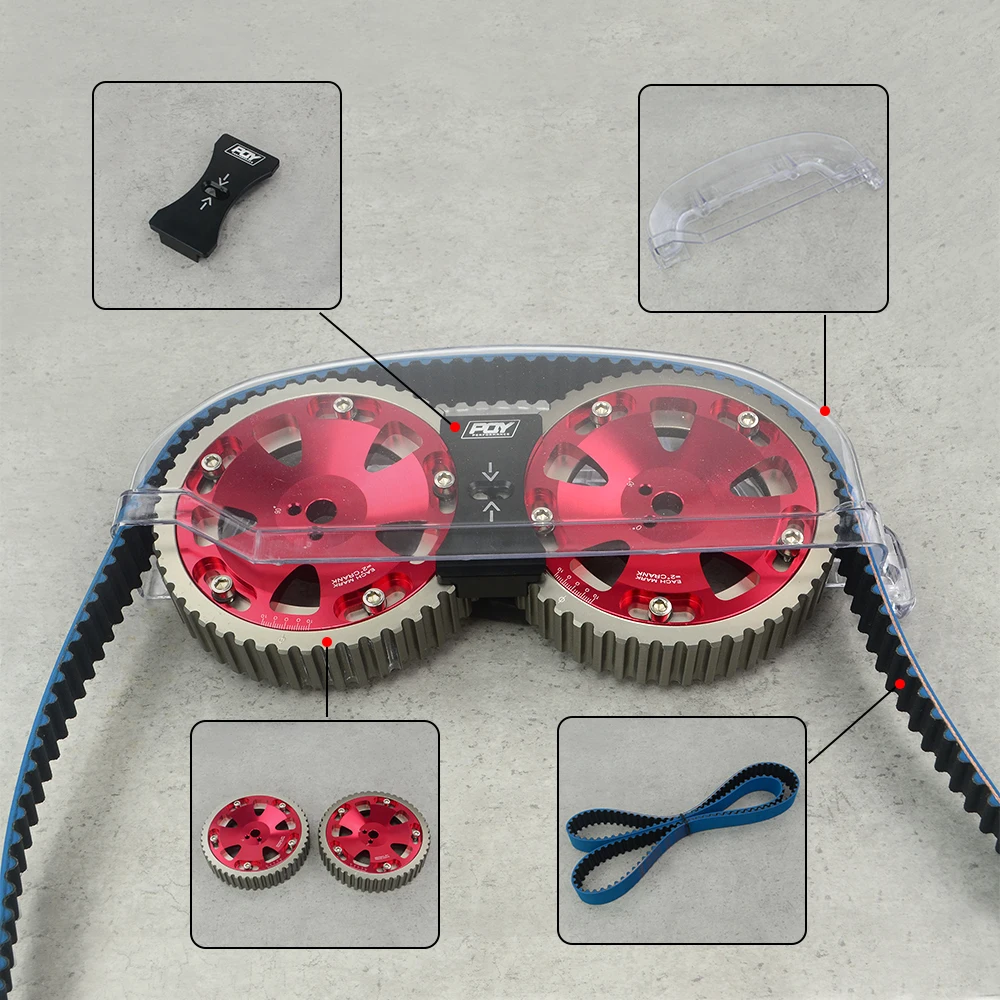 

WLR - For Mitsubishi Lancer 4G63 Dodge Kia Aluminum Engine Cam Gear Lock Timing Belt Cam Gear Cover Kit Install