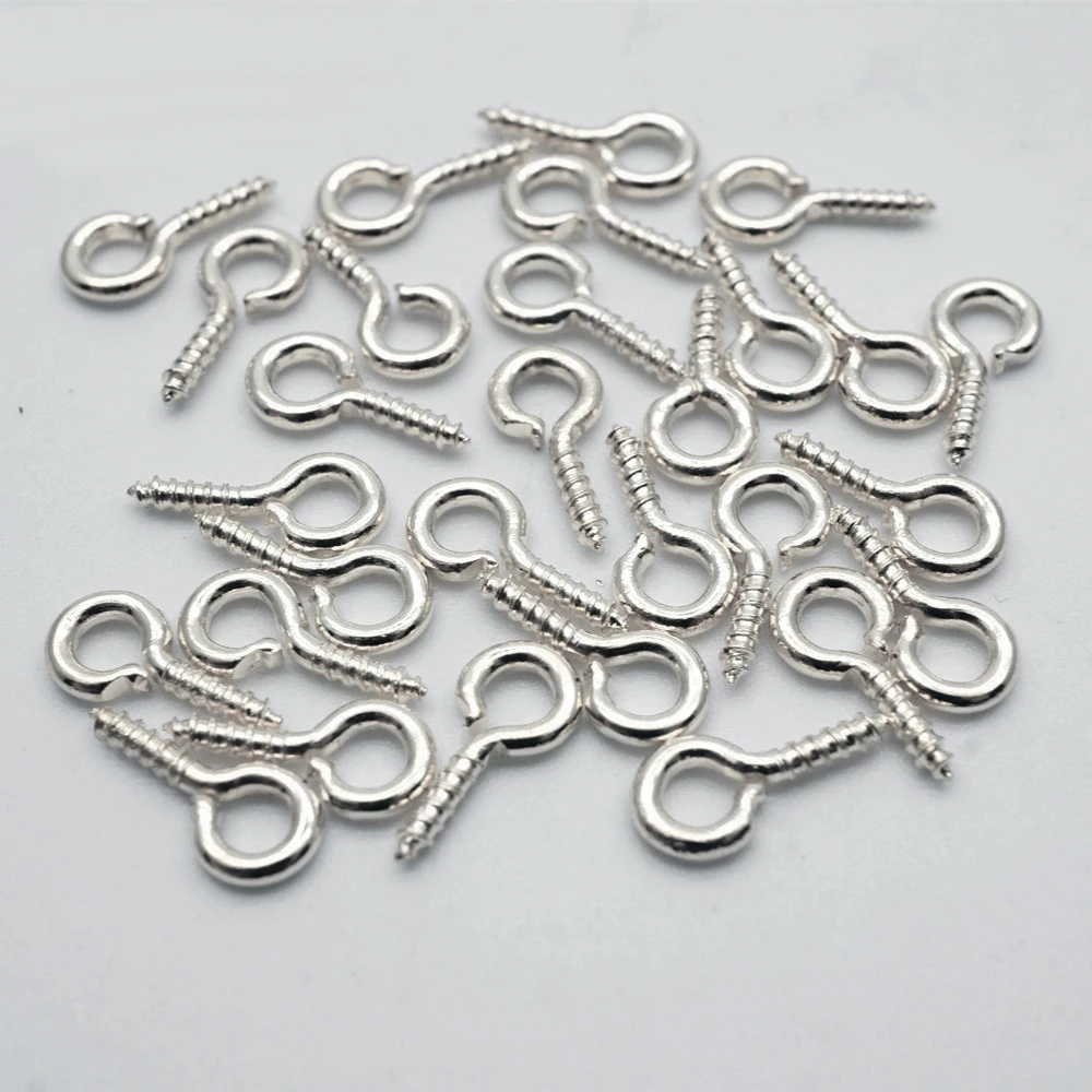 

150Pcs/bag 4x8/5x10 mm Eye Screw Beads Pearl Connector Hooks Clasps Pin For Beads Hooks Fit Drilled Beads DIY Jewelry Making