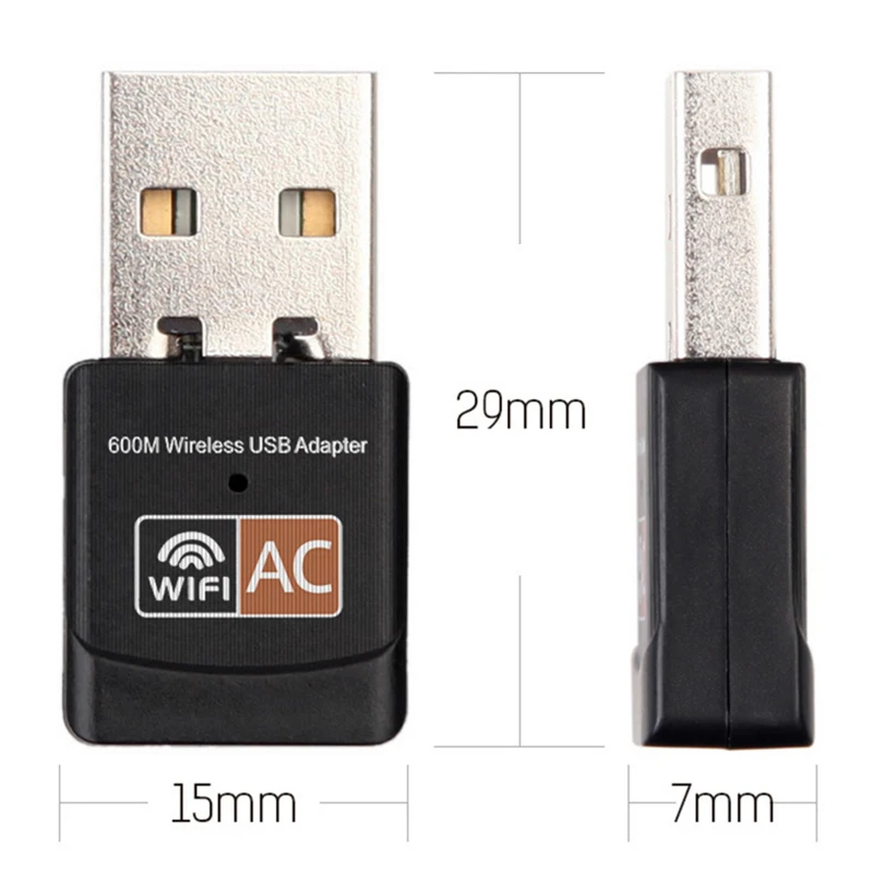 Creacube USB WiFi адаптер двухдиапазонный 2,4 ГГц+ 5,8 ГГц 5G 600 Мбит/с беспроводной сетевой адаптер Wi-Fi ключ для ноутбука Настольный ПК