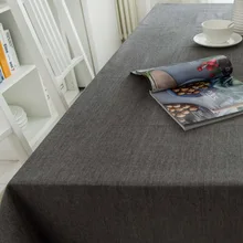Modern Cotton Linen Table Cloth Waterproof Square Party Banquet Outdoor TableCloth Solid Color Nappe Table Cover Overlay