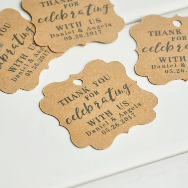 personalized wedding favors wedding favors kraft tag personalised thank you tags for wedding favors