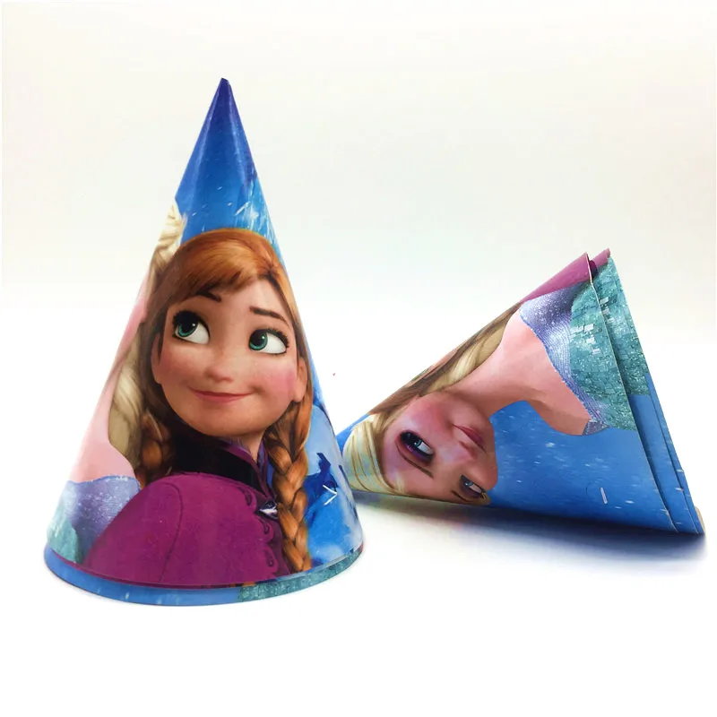 Дисней форзен тема принцесса Эльза Анна посуда Девочка День рождения бумажный стаканчик, тарелка соломенная салфетка маска колпачок поставка