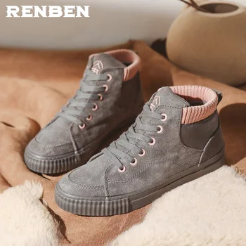 

Women Winter Boots Suede Warm Platform Snow Women Casual Shoes Round Toe Female Botas Mujer Ankle Boots