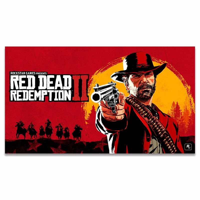 Red Dead Redemption 2 постеры и принты, Картина на холсте, художественные настенные картины для гостиной, детской комнаты, Горячая игра, украшение для дома - Цвет: A