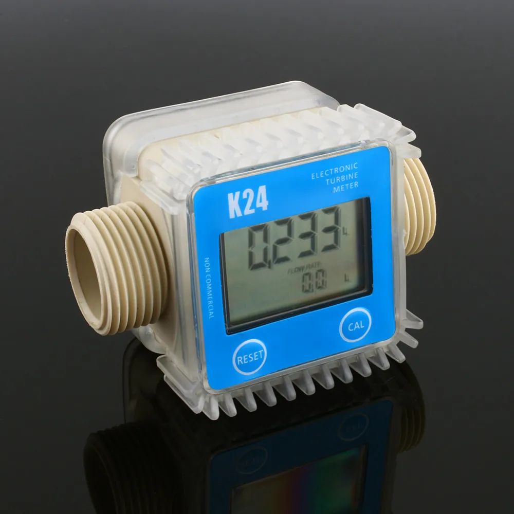 Цифровой жк-дисплей K24 счетчик топлива для химических веществ воды морской регулировки жидкостей измерительные инструменты красный синий