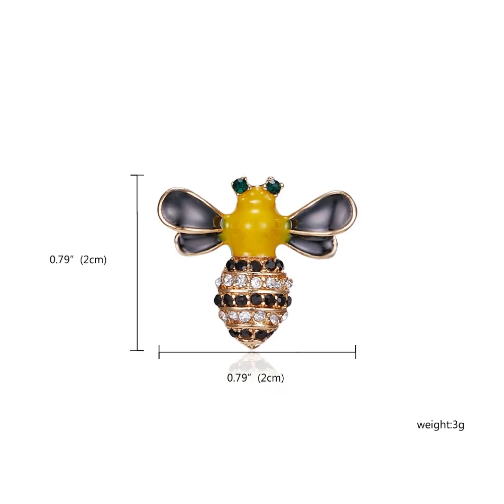Rinhoo натуральные маленькие животные насекомое муравей броши в виде пчел для женщин Кристалл Бижутерия Аксессуары брошь булавки