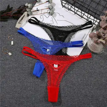 

3Pcs/lot Hollow Out Lace Panties Set For Women Fashion Ladies Low Waist G-String Thongs Female Underwear Sets Charm Intimates