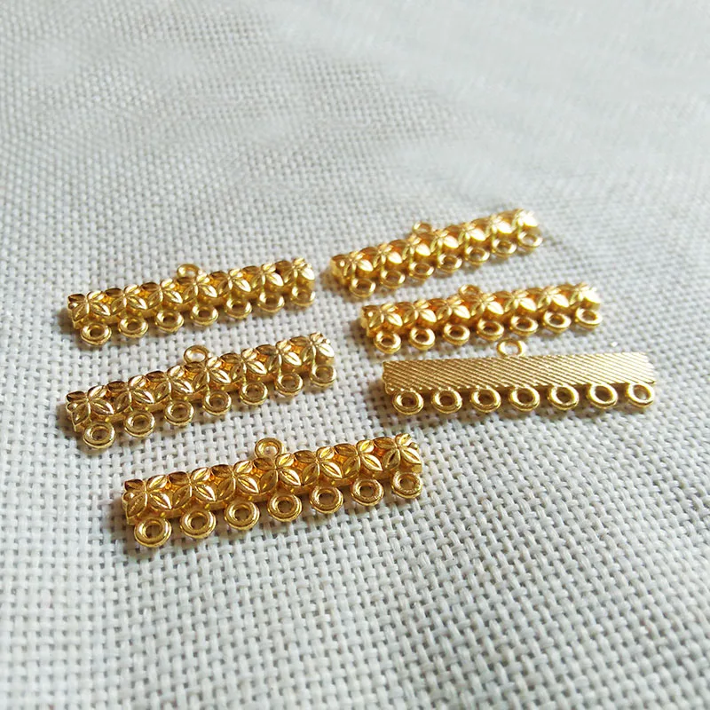 pendants bails connector 7 rows strands toggle clasp tassels necklace