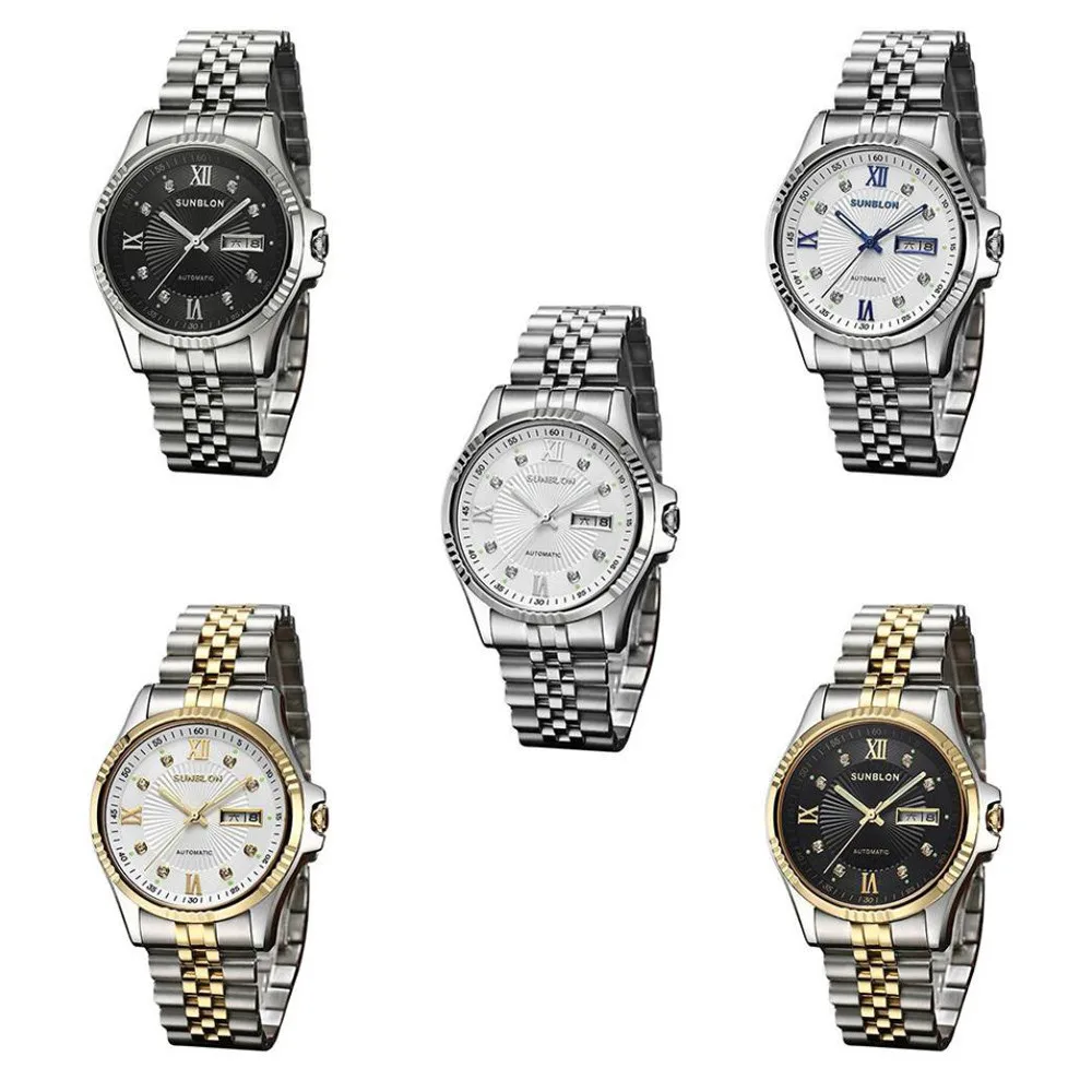 

Rush Sale! Water Resistant Stainless Steel Men's Automatic Mechanical Watch relogio masculino erkek kol saati reloj hombre Uhren