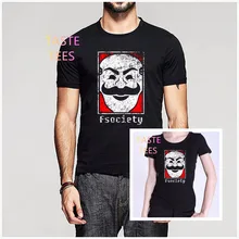Mode Mr Roboter Fsociety T-Shirt Computer Hacking Männer Frauen O hals Baumwolle T-shirt Symbol Hacker Anonym Virus TV Serie hemd
