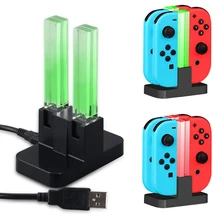SOONHUA 4 в 1 зарядная док-станция для контроллера переключения для nintendo геймпад с переключателем Подставка для зарядки для Joy-Cons/Pro