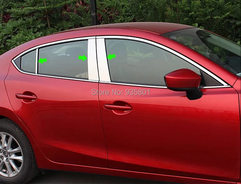 Car Window Replacement >> Stainless Steel Chrome Window B&C Column Pillar Post Cover Trim Refit Exterior For MAZDA 3 AXELA ... Car Window Replacement >> Stainless Steel Chrome Window B&C Column Pillar Post Cover Trim Refit Exterior For MAZDA 3 AXELA ...