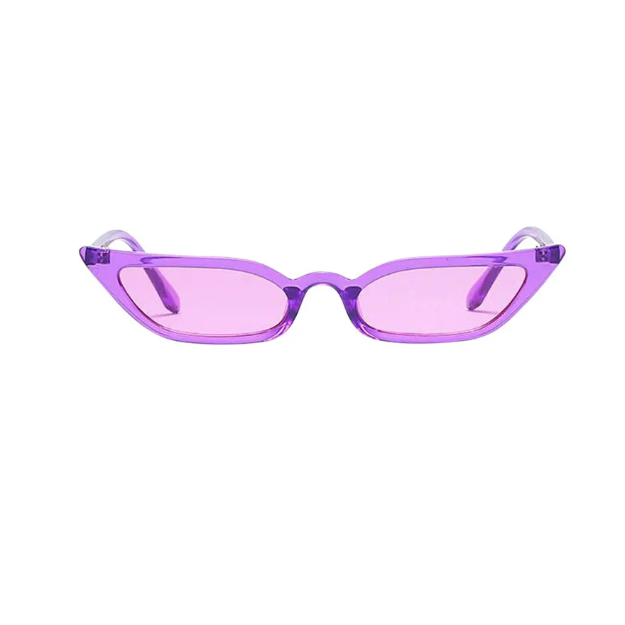 Новые женские Винтажные Солнцезащитные очки кошачий глаз Ретро Маленькая оправа UV400 Модные женские аксессуары для путешествий A1 - Цвет оправы: 4