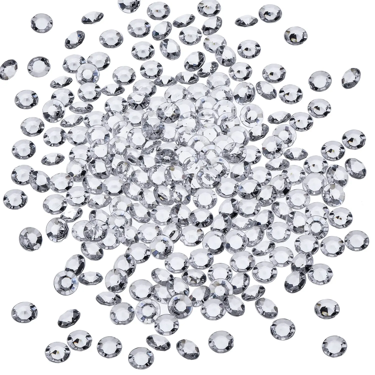 

METABLE 2500 Pack 6 mm Clear Acrylic Diamond Scatters Crystal Table Confetti for Weddings, Bridal Shower, Romantic Dinner
