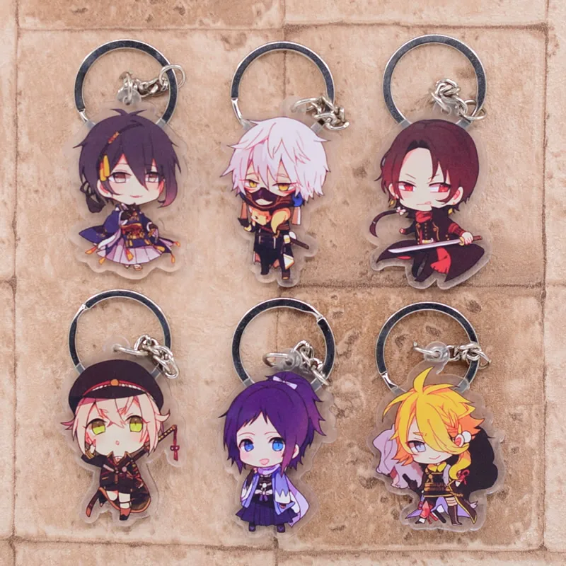 2019 Touken Ranbu Online двухсторонний акриловый брелок для ключей подвеска аниме
