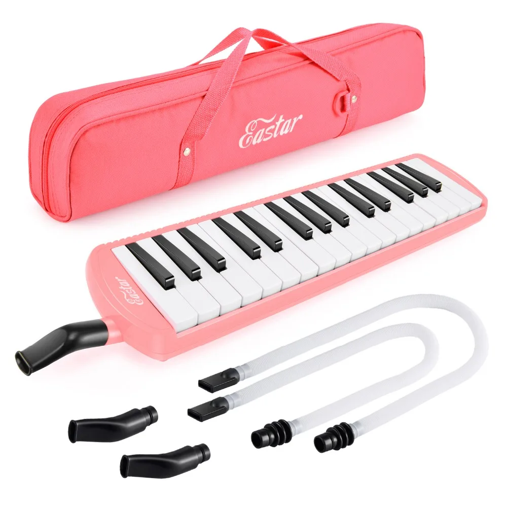 إيستر 32 مفاتيح لوحة المفاتيح Melodica كيت البيانو نمط لحني الأكورديون للطلاب Chliden التعليم مع حقيبة أداة عزف موسيقى الوردي