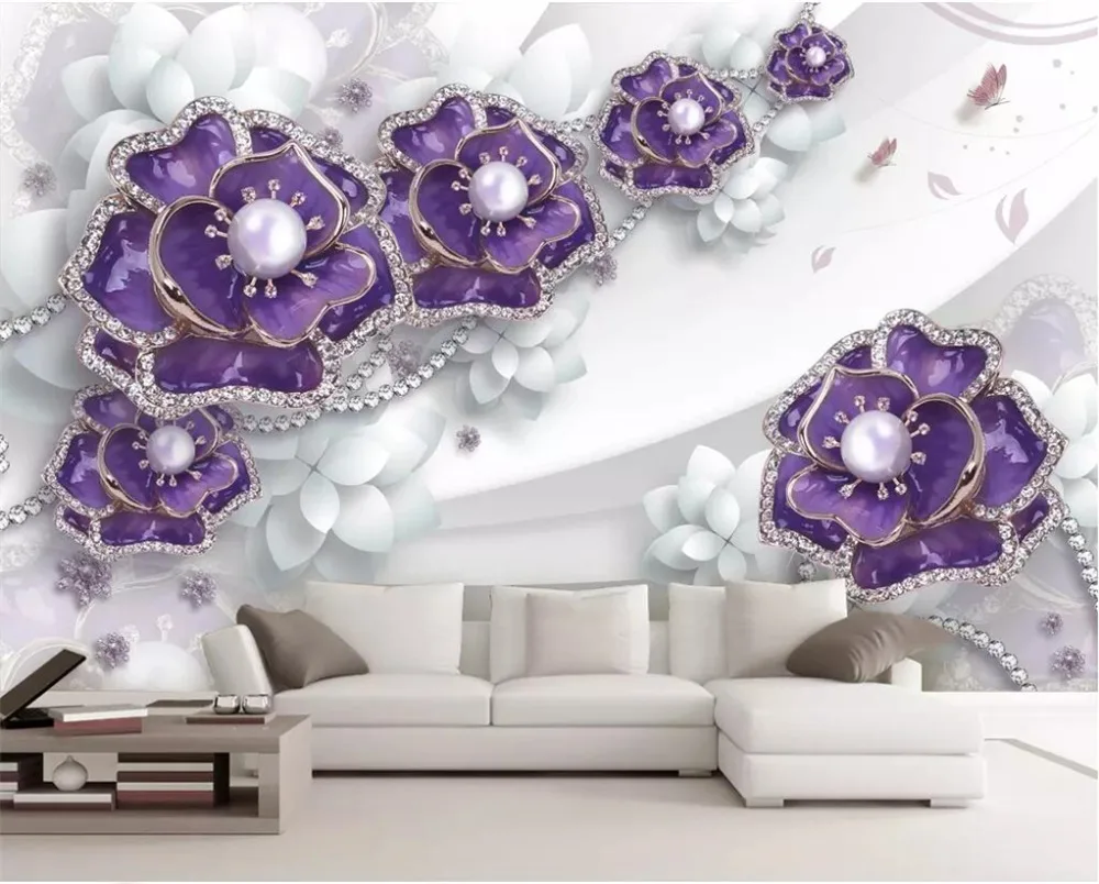 Beibehang на заказ обои 3d Большие Настенные обои высокого качества изысканные цветочные украшения гостиная спальня фон обои