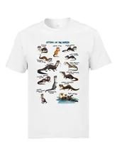 Otters of the World Top T-shirts Ocean Animal Funny Design Fashion Clothing Summer O Neck 100% Cotton T Shirt for Men White Otters of the World Top T-shirts Ocean Animal Funny Design Fashion Clothing Summer O Neck 100% Cotton T Shirt for Men White
