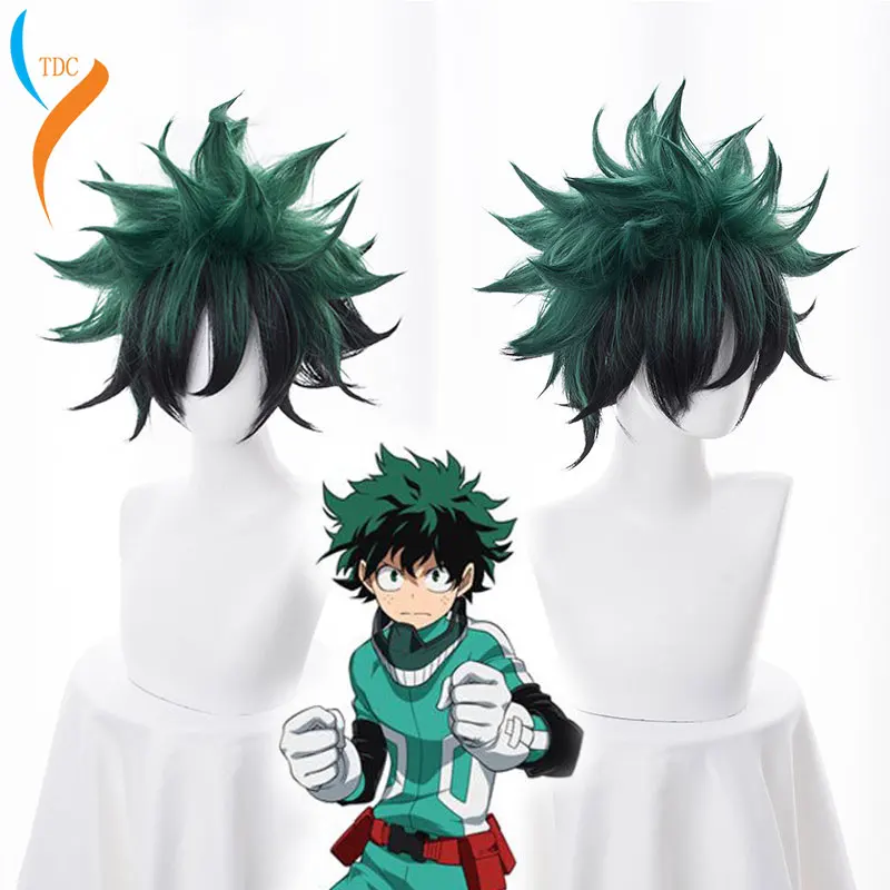 

Anime My Hero Academia Cosplay Wig Izuku Midoriya Wig Boku No Hero Academia/Academy Cosplay Hair Izuku Midoriya Deku Wig Hairnet
