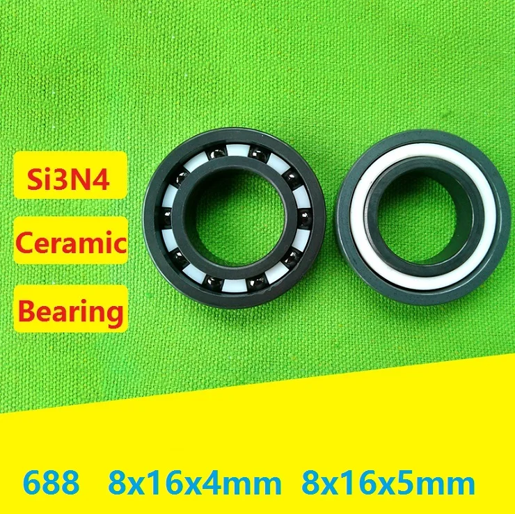 

4pcs/10pcs 688 full Si3N4 Ceramic bearing 8x16x4 8x16x5 mm Ceramic deep groove ball bearings 8*16*4 8*16*5