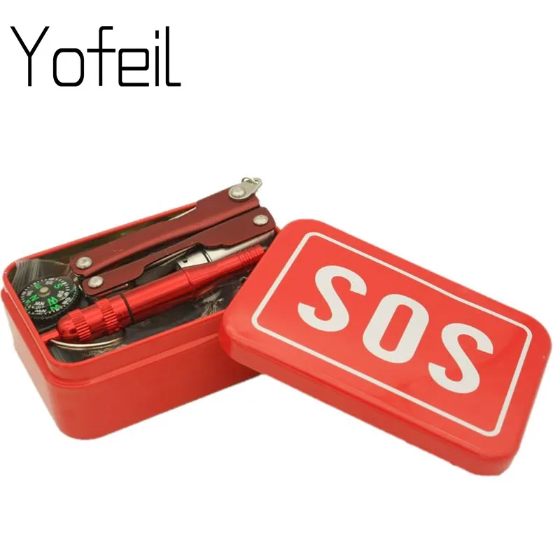 Yofeil 1 Набор наружное оборудование Аварийная сумка набор для выживания коробка самопомощи SOS оборудование для кемпинга походные инструменты
