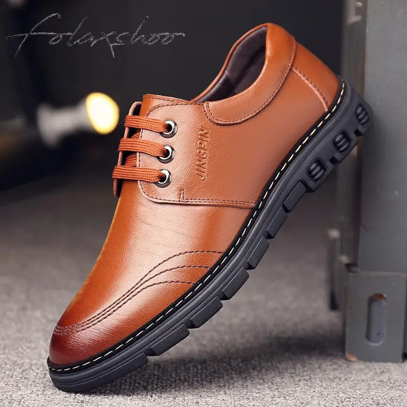 De Noir Occasionnels Hommes Conduite Appartements À En Tourisme Extérieur Cuir Split Folaxshoo Mocassins marron Lacets Respirant Chaussures YXqZxIOv