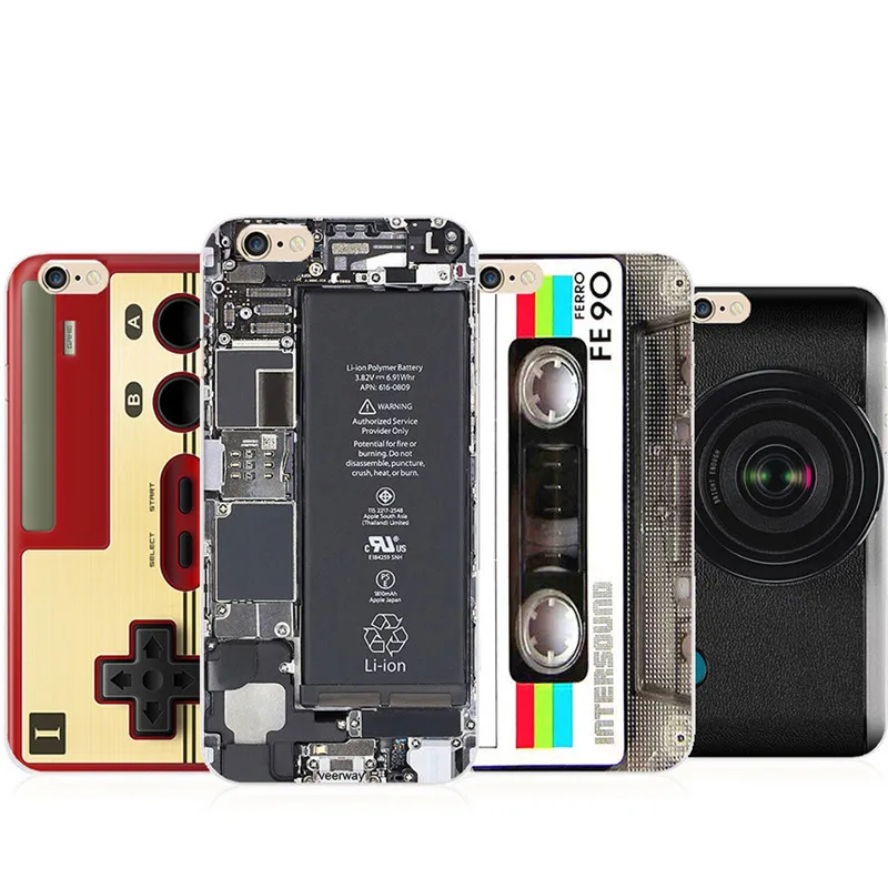 

Funny Designs Retro Soft TPU Camera Game Machine Cartoon Phone Cases For iPhone 6 6s 7 Plus 5 5S X XR XS MAX 8 Coque