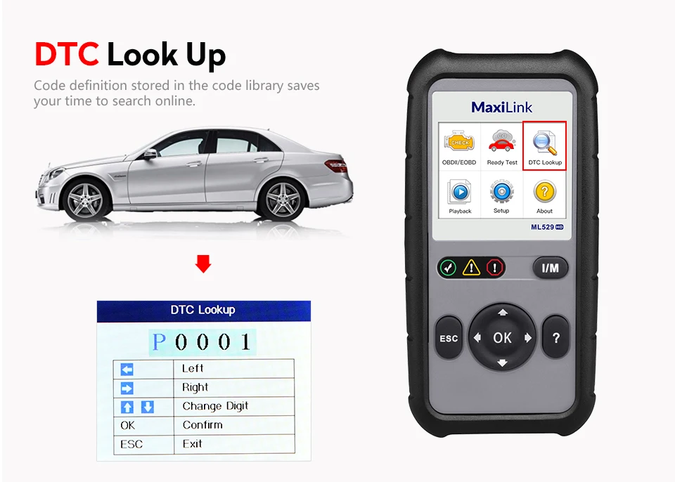 Autel MaxiLink ML529HD сканирующий Инструмент Расширенный режим 6 OBD2 автоматический считыватель кодов сверхмощный диагностический инструмент с использованием SAE-J1939 SAE-J1708