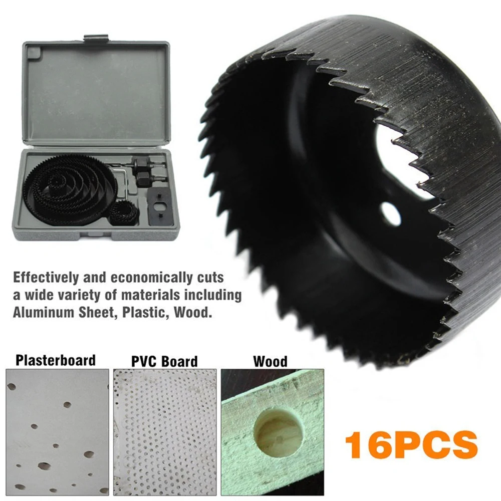 11 шт./16 шт. Набор для резки отверстий, сверлильный инструмент, резак для дерева, металла, высококачественные оправки пилы, деревообрабатывающие сверла