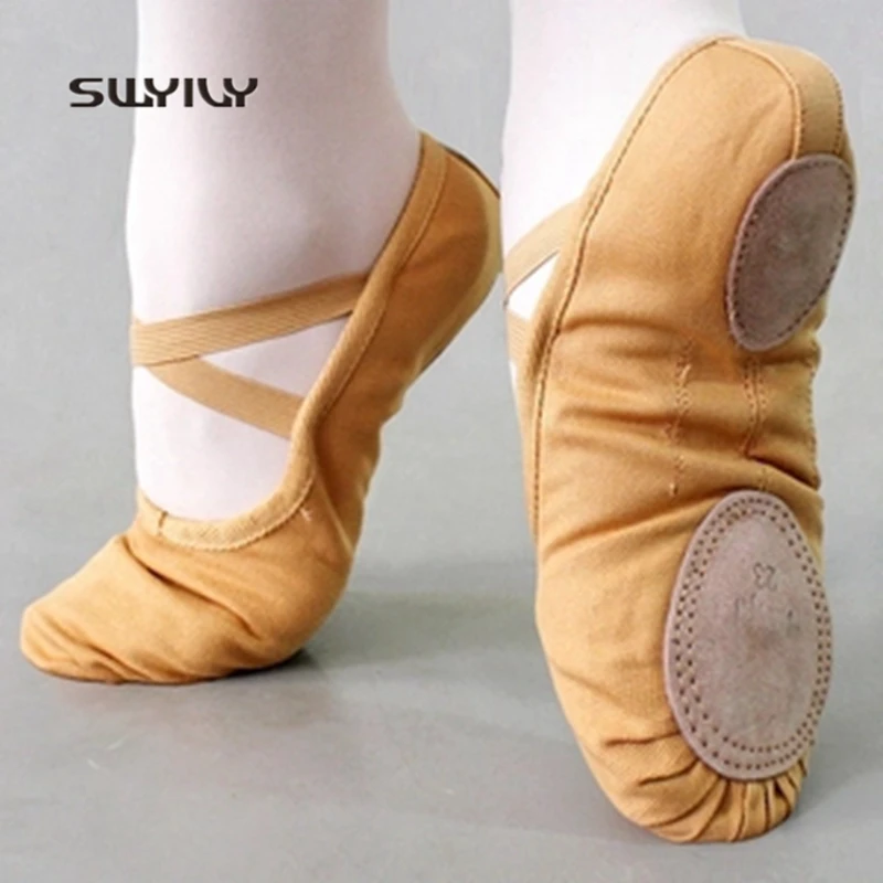 SWYIVY Women Dance Sneakers Soft Sole Ballet Dance Shoes 2018 New Super Light Women Gymnastics Slippers Yoga Sneakers Flat Heel