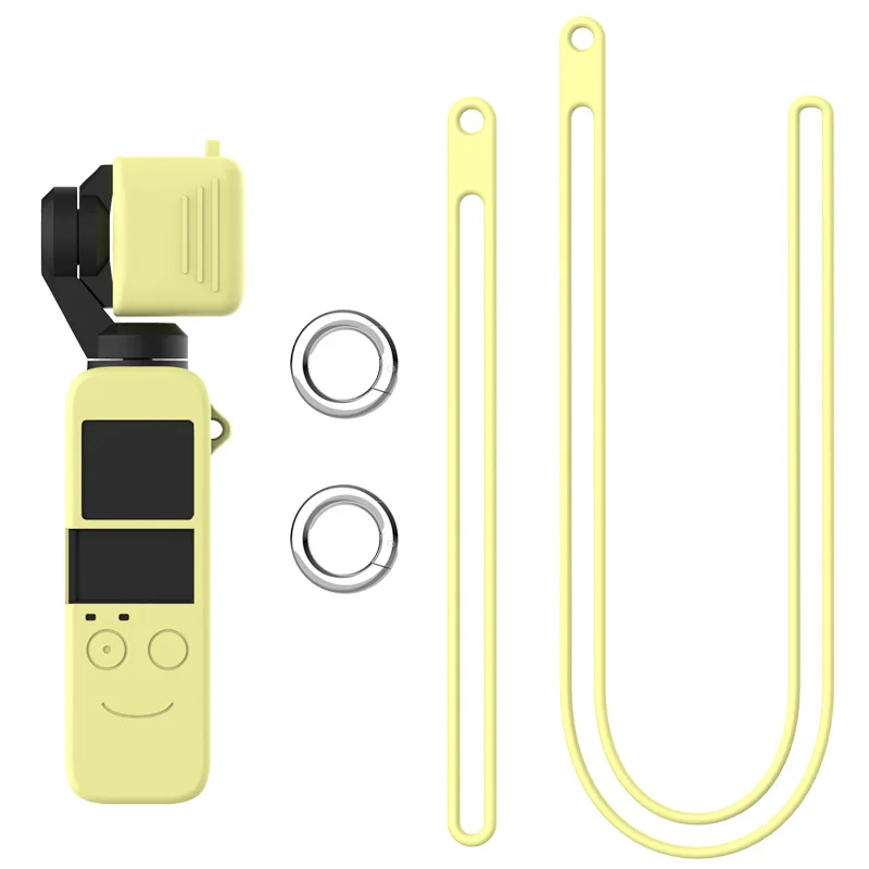 Чехол для объектива камеры повязка на запястье ремешок для DJI Lingbi Osmo с карманом, из силикона чехол для камеры для Dajiang аксессуары Osmo - Цвет: 06 yellow