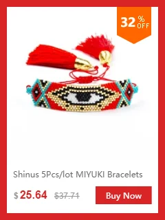 Shinus бисер Miyuki бусины средства ухода за губами браслеты бисером синий средства ухода за губами браслет Красный Регулируемый для вечерние женщи