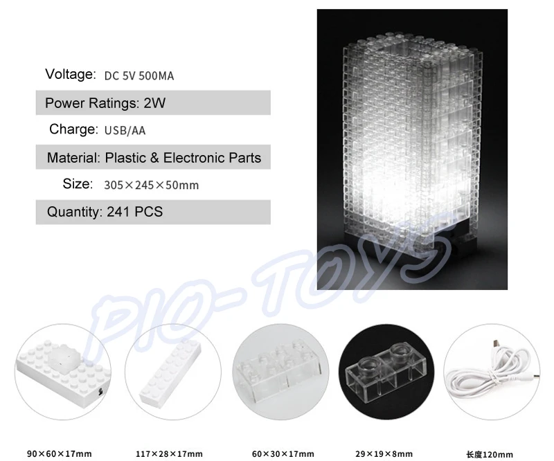 Новое поступление подарок Сделай Сам светодиодный свет детский блок строительные игры Новинка и кляп игрушка обучающий развивающий инструмент детский ночник украшение